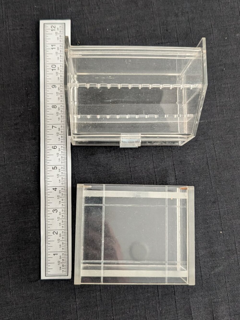 Vintage Clear acrylic jewelry boxes